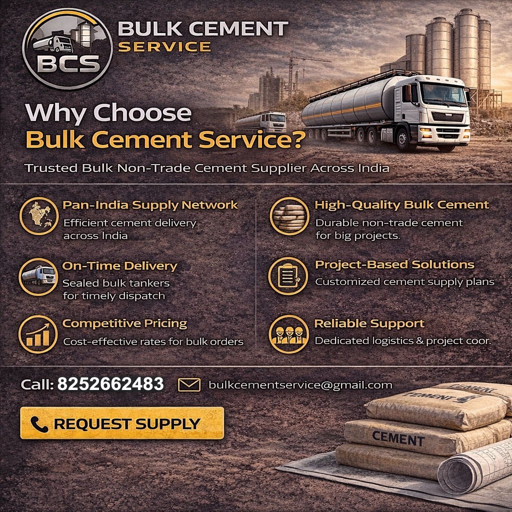 Why Choose Bulk Cement Service | Trusted Bulk Cement Supplier